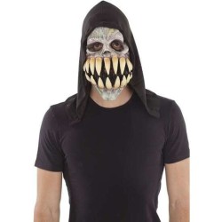 SKULL LATEX MASK WITH HOOD...