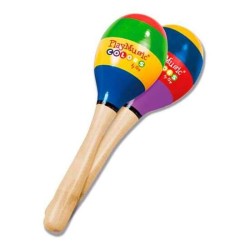 MARACAS DE MADERA PINTADAS,...