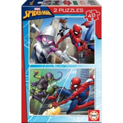 SPIDERMAN PUZZLE DOBLE 2X48