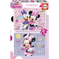 PUZZLE 2X48 PIEZAS. MINNIE