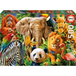 PUZZLE 500 PIEZAS. ANIMALES...