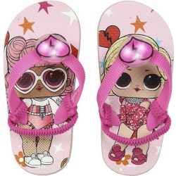 CHANCLAS LUCES LOL - ROSA