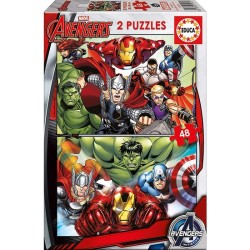 AVENGERS PUZZLE DOBLE 2X48...