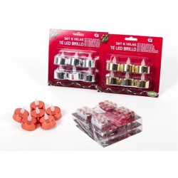 SET 6 VELAS TÉ LED BRILLO...