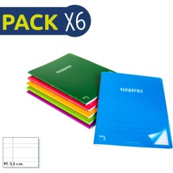 PACK 6 CUADERNO FLEXIPAC A5...