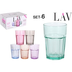 SET 6 VASOS REFRESCO 365CC...