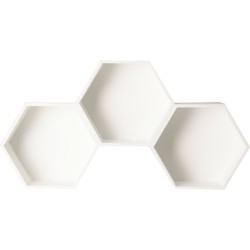 ESTANTERÍA HEXAGONAL - BLANCO