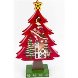 ARBOL NAVIDAD ROJO 6LED...