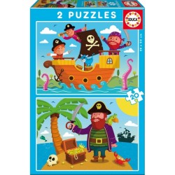 PUZZLE DOBLE 2X20 PIRATAS